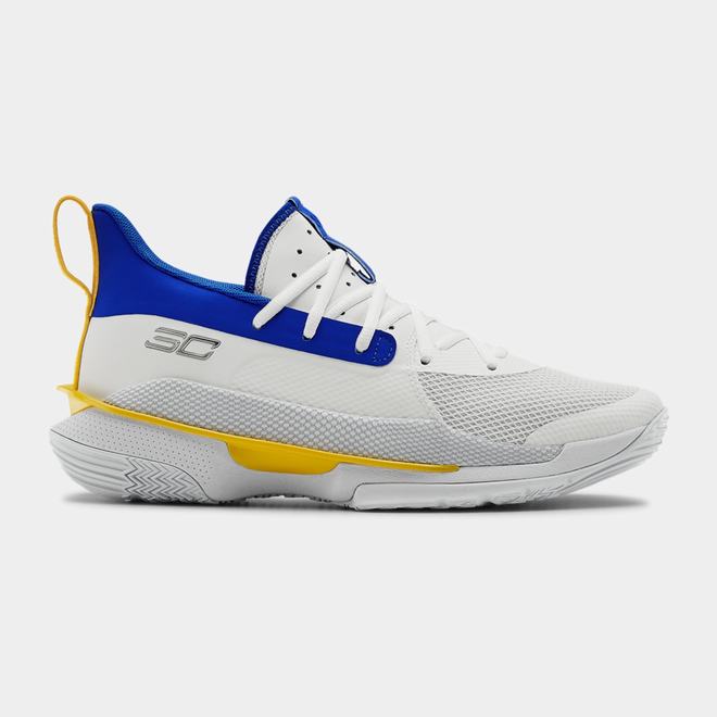 Under Armour Curry 7 TB - Damske Basketbalove Topanky - Biele/Metal Strieborne